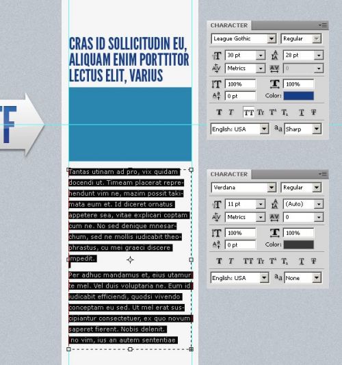 طراحی سایت افقی در فتوشاپ